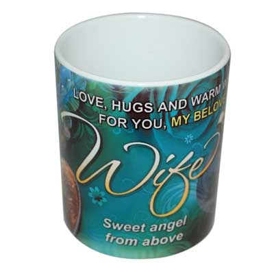 "Mug with Message (Wife)-code008 - Click here to View more details about this Product